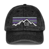 Colorado Purple Sunset Baseball Retro Cotton Twill Cap