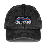 Colorado Mountains Retro Design Vintage Cotton Twill Cap