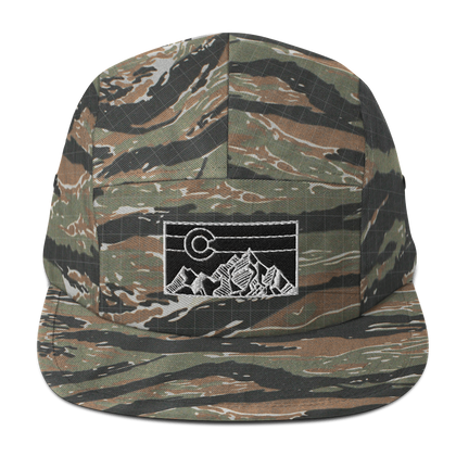Geometric Mountain Colorado Five Panel Hat