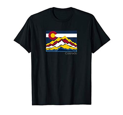 Colorado Mountain Flag Vintage Graphic T-Shirt