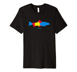 Colorado Flag, Fishing, and Outdoors Graphic Design Premium T-Shirt