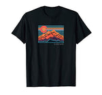 Vintage Colorado Mountain Landscape and Flag Graphic T-Shirt