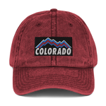 Colorado Mountains Retro Design Vintage Cotton Twill Cap