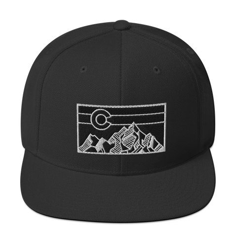 Geometric Colorado Mountains Classic Snapback Hat