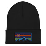 Colorado Flag Colorado Underground Mountain Logo Cuffed Beanie