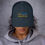 Colorado Mountains Colorful Retro Trucker Cap