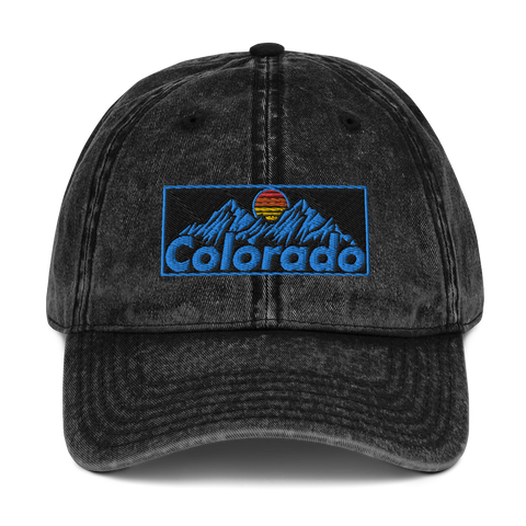 Colorado Retro 80's Design Vintage Cotton Twill Cap