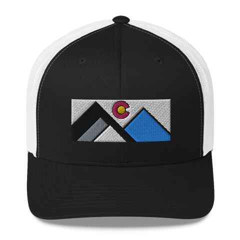 Colorado Geometric Mountains Trucker Cap