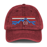 Colorado American Mountains Classic Vintage Cotton Twill Cap