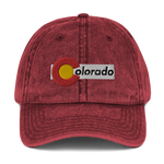 Colorado Flag Classic Vintage Cotton Twill Cap