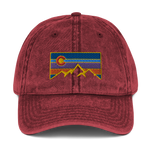 Colorado Mountains Retro Vintage Cotton Twill Cap