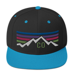 Colorado Retro Sunset Mountain Classic Snapback Hat