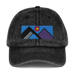 Colorado Geometric Mountains Vintage Cotton Twill Cap