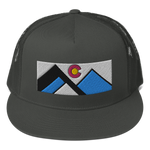 Colorado Minimalist Mountains Classic Flat Bill Trucker Cap