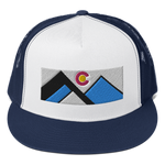 Colorado Minimalist Mountains Classic Flat Bill Trucker Cap