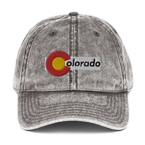 Colorado Flag Classic Vintage Cotton Twill Cap