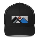 Colorado Geometric Mountains Trucker Cap